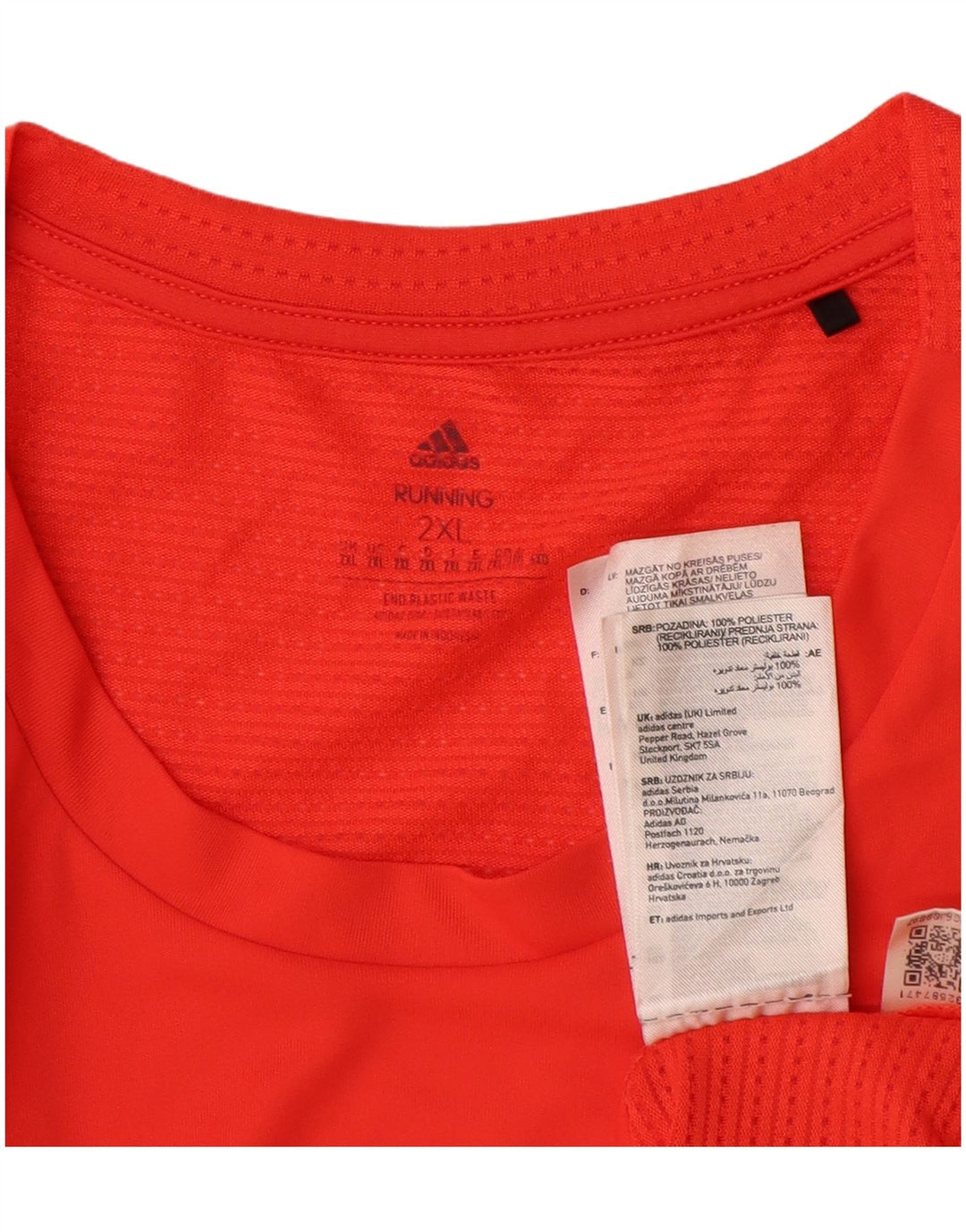 ADIDAS Herren T-Shirt Top 2XL Orange Polyester