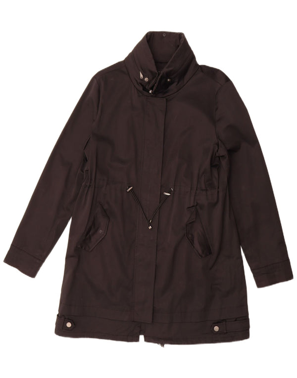 Zara Damen-Parka mit Kapuze, UK 14, mittelschwarz