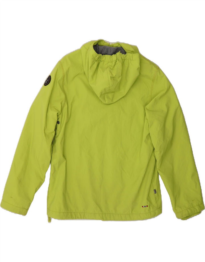 NAPAPIJRI Boys Hooded Anorak Jacket 13-14 Years Green Polyester Vintage Napapijri and Second-Hand Napapijri from Messina Hembry 