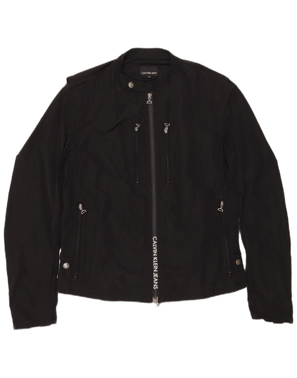 Calvin Klein Jeans Herren Graphic Racer Jacke UK 42 XL Schwarz