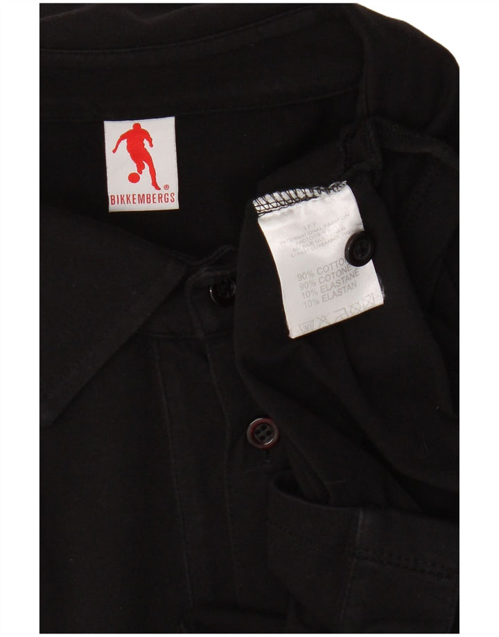 Bikkembergs Herrenhemd, groß, aus schwarzer Baumwolle
