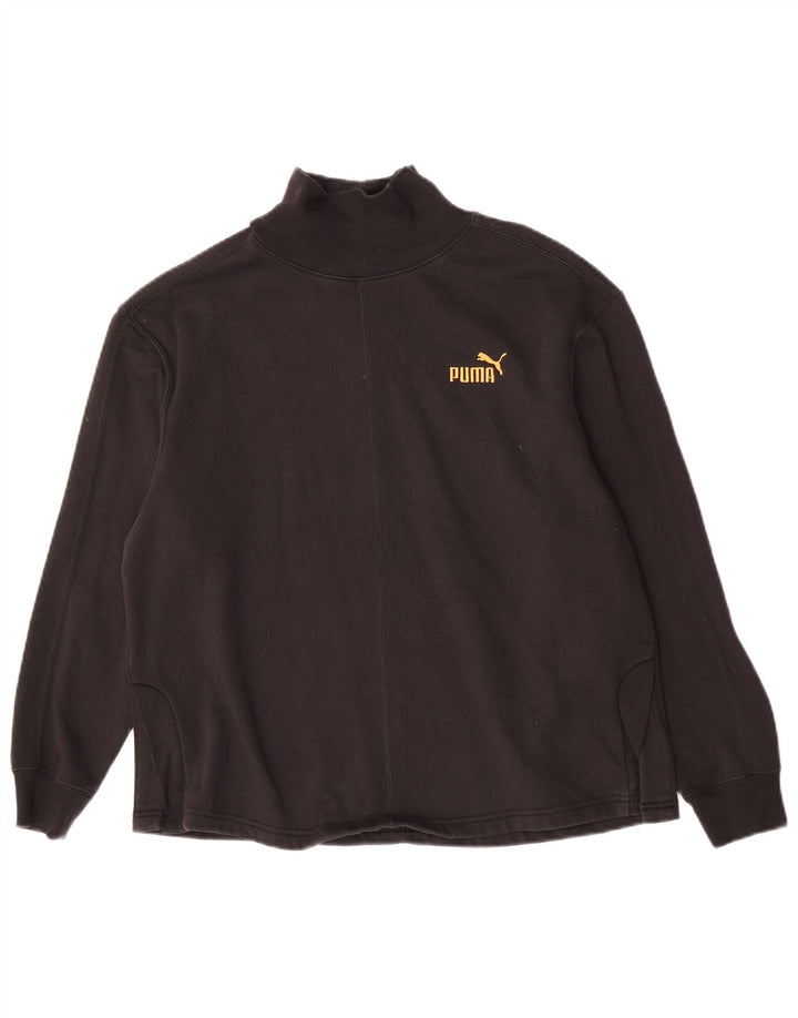 Puma Damen Sweatshirt Pullover UK 14 Medium Schwarz