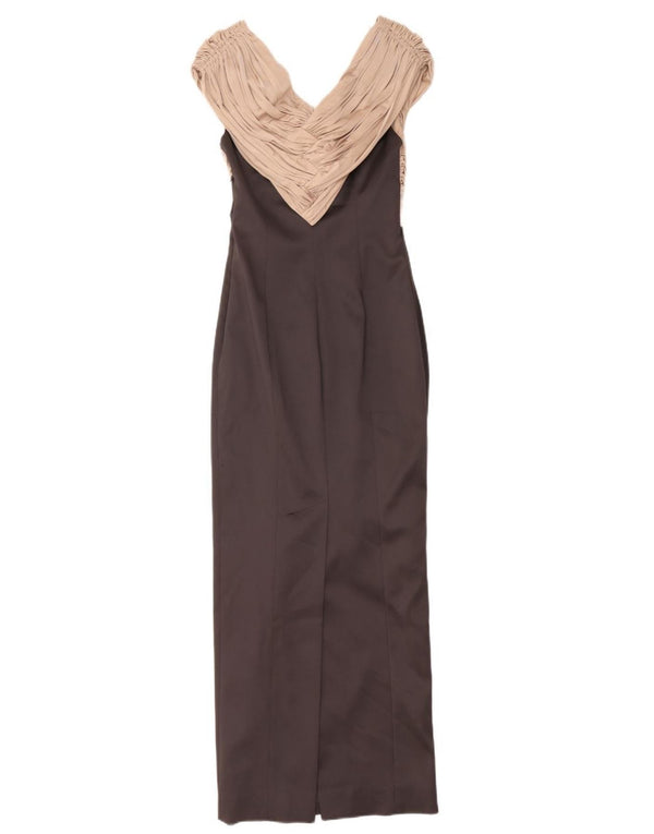 Karen Millen Ärmelloses Damen-Maxikleid, Gr. 10, Größe S, Grau, Farbblock
