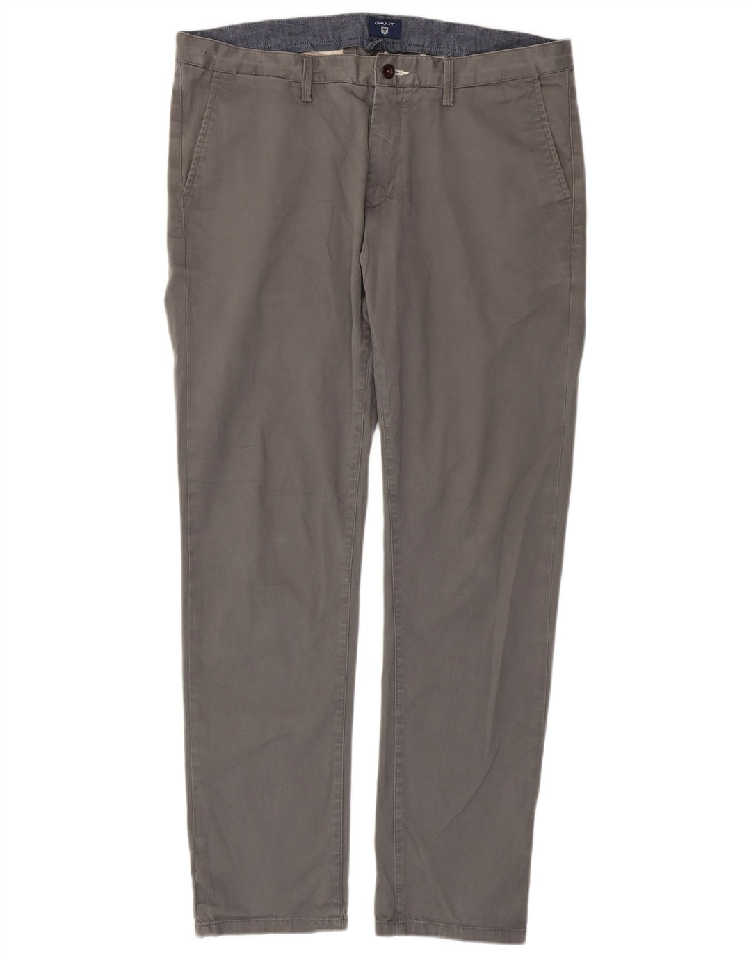 GANT Gerade Chino-Hose für Herren, W36, L34, graue Baumwolle