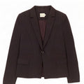 Reiss Damen-Blazer mit 1 Knopf, Gr. 8, Schwarz, Nadelstreifen-Viskose