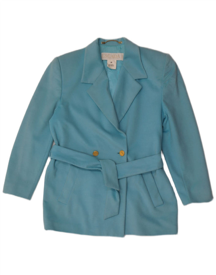 Escada Womens by Margaretha Ley Blazer Jacke EU 38 Mittelblau