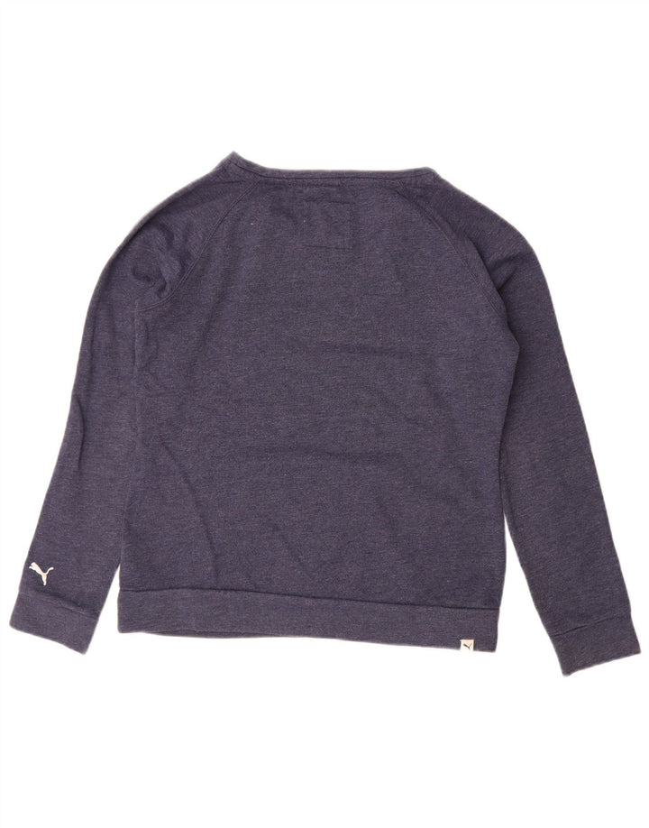 Puma Damen Graphic Sweatshirt Pullover UK 14 Large Marineblau
