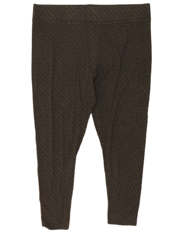 Marks & Spencer Capri-Leggings für Damen, UK 20 2XL, Khaki, geometrische Viskose