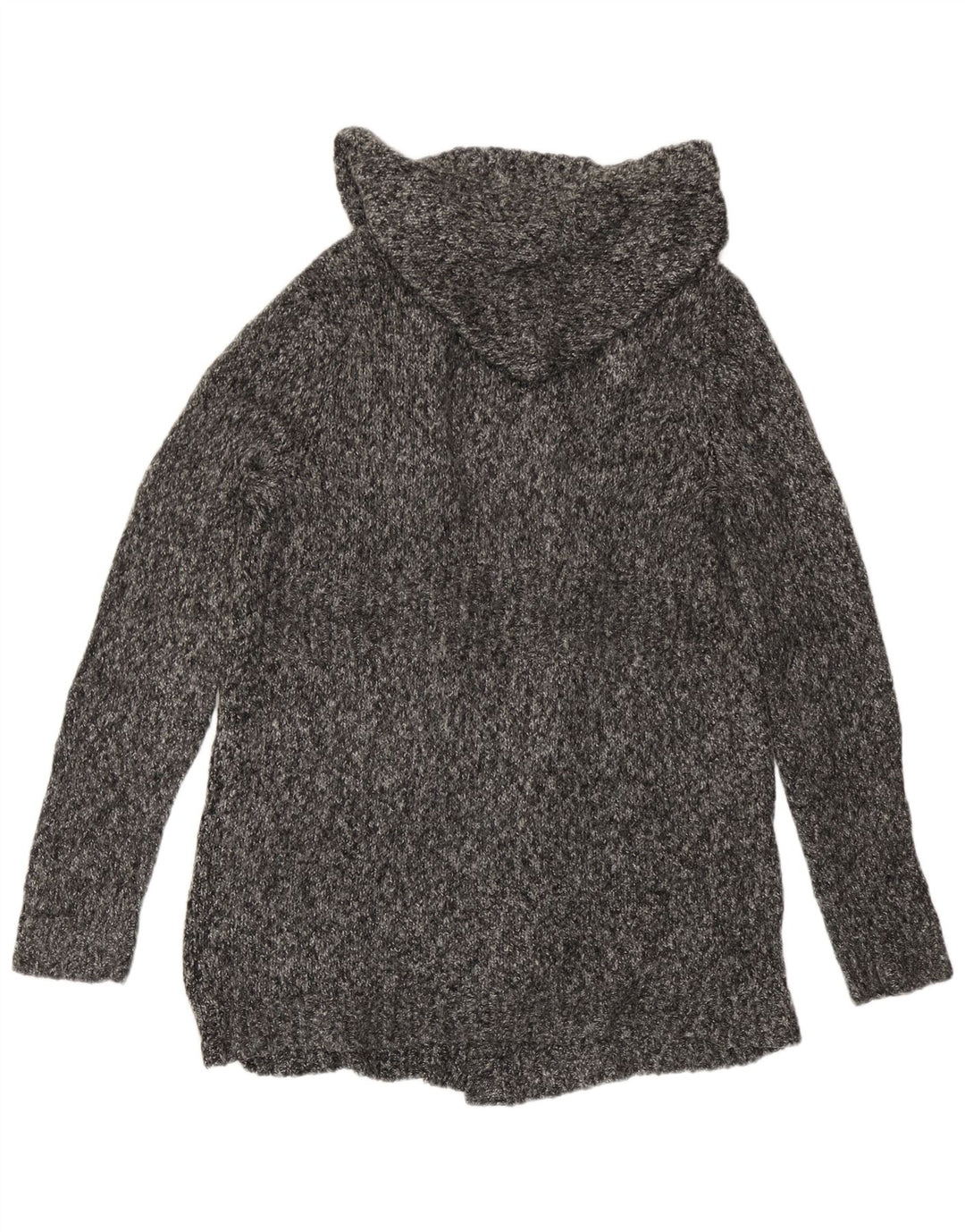 Eddie Bauer Damen-Cardigan mit Kapuze, UK 14, Mittelgrau meliert