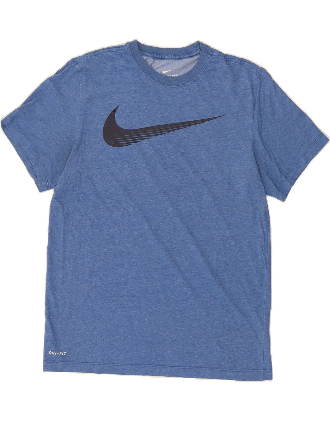 NIKE Mens Dri Fit Graphic T-Shirt Top Medium Blue Cotton Vintage Nike and Second-Hand Nike from Messina Hembry 