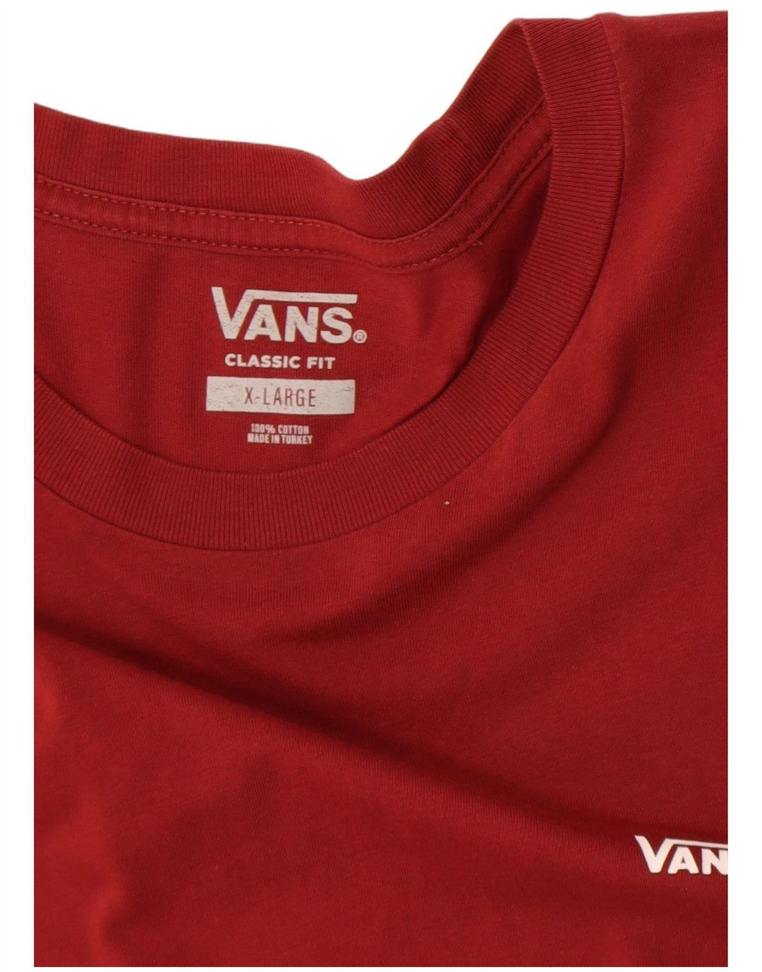 Vans Herren T-Shirt mit klassischer Passform, XL, rote Baumwolle
