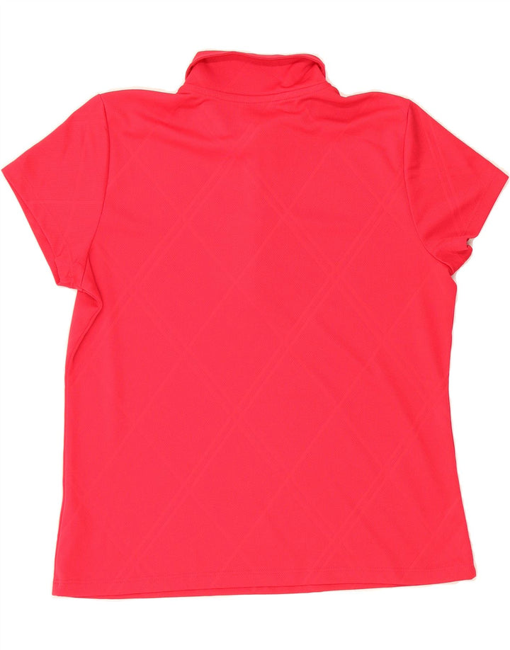 IZOD Womens Polo Shirt UK 16 Large Red Polyester Vintage Izod and Second-Hand Izod from Messina Hembry 