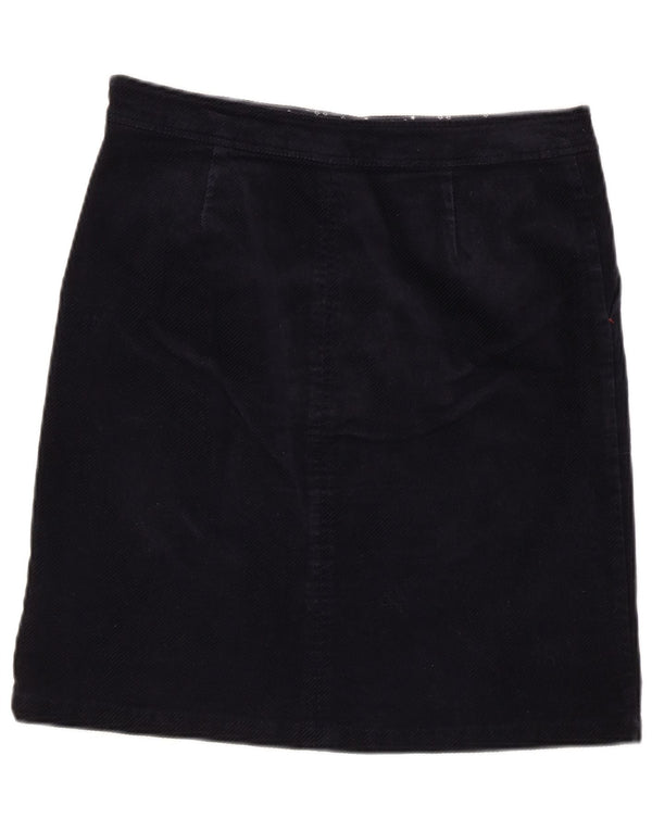 White Stuff Damen Cordrock UK 10 Small W32 Marineblaue Baumwolle