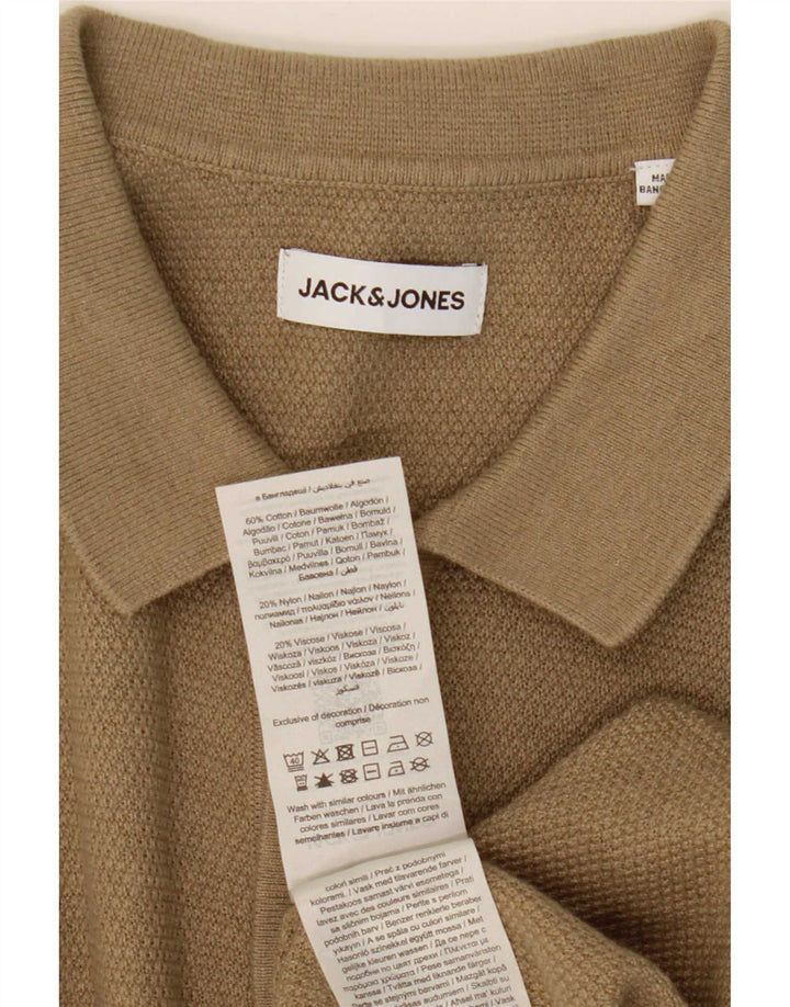 Jack & Jones Herren-Kurzarmhemd aus Baumwolle in Mittelbeige