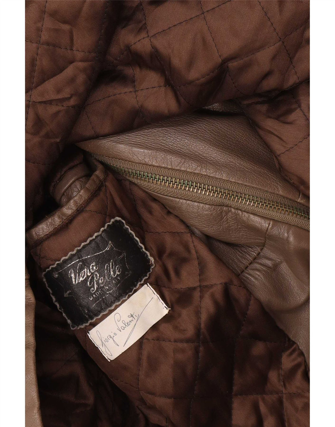 Vintage Herren Militärlederjacke UK 40 Large Braun