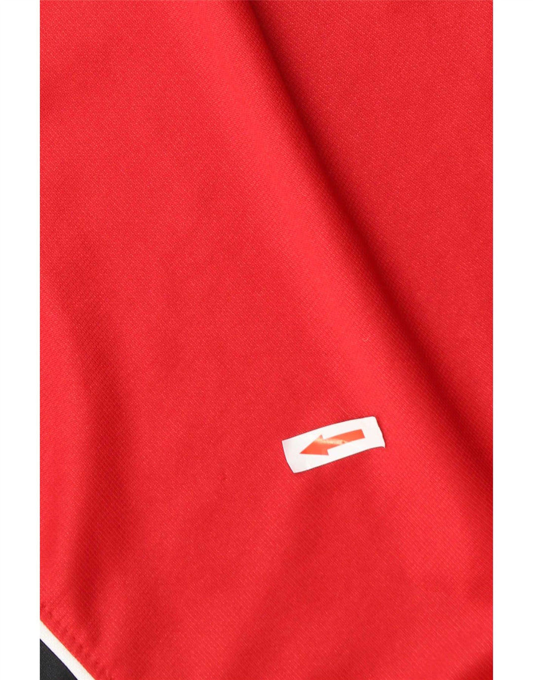 Nike Herren Top Langarm UK 42/44 Großes rotes Colourblock-Polyester
