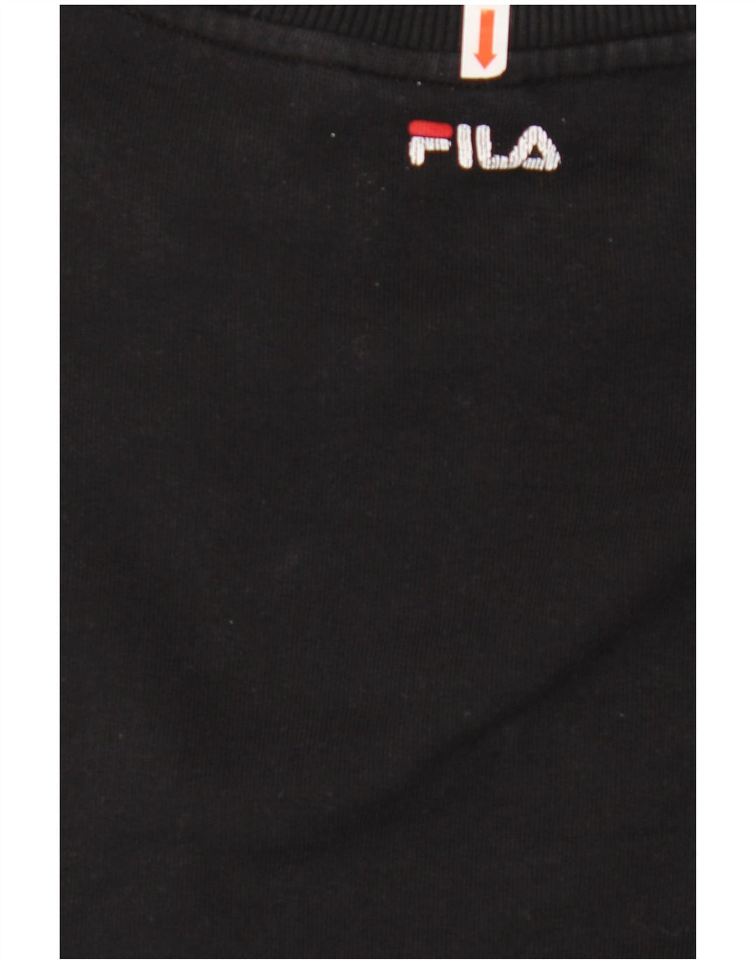 FILA Damen Grafik-Sweatshirt-Pullover UK 16 Große schwarze Baumwolle
