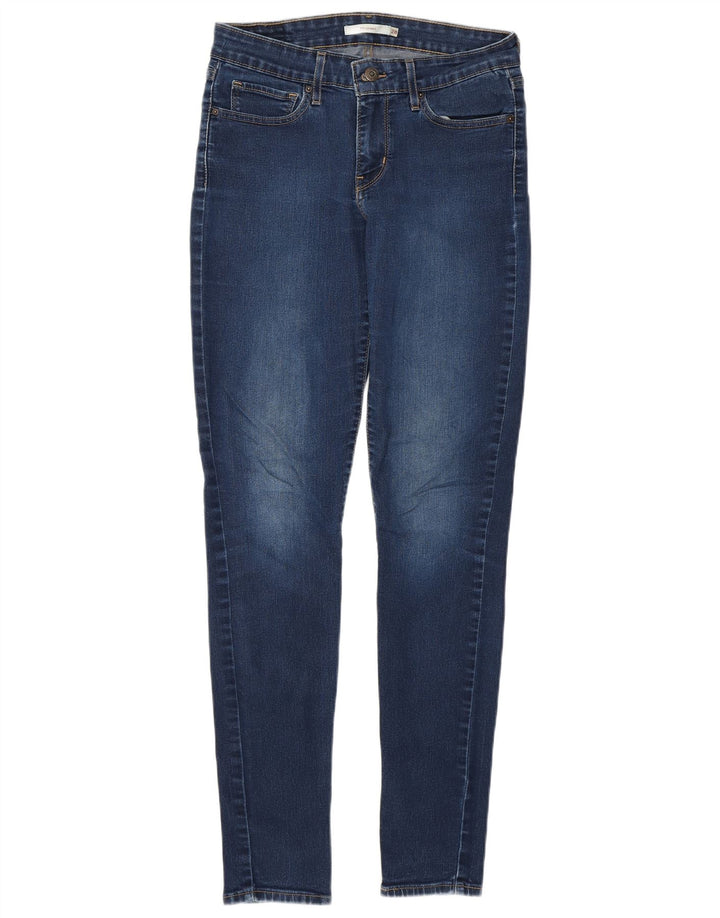 LEVI'S Damen 711 Skinny Jeans W28 L32 Blaue Baumwolle