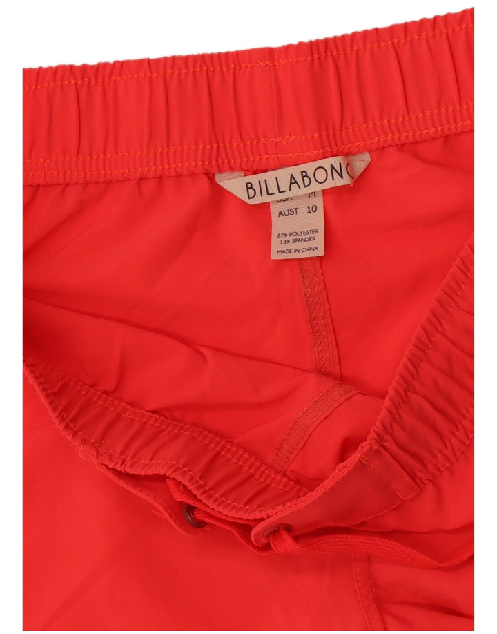 Billabong Womens Graphic Badeshorts UK 14 Medium Red Polyester