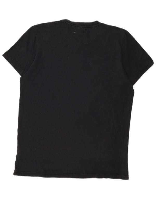 Adidas Herren Grafik T-Shirt Top Medium Schwarz Baumwolle