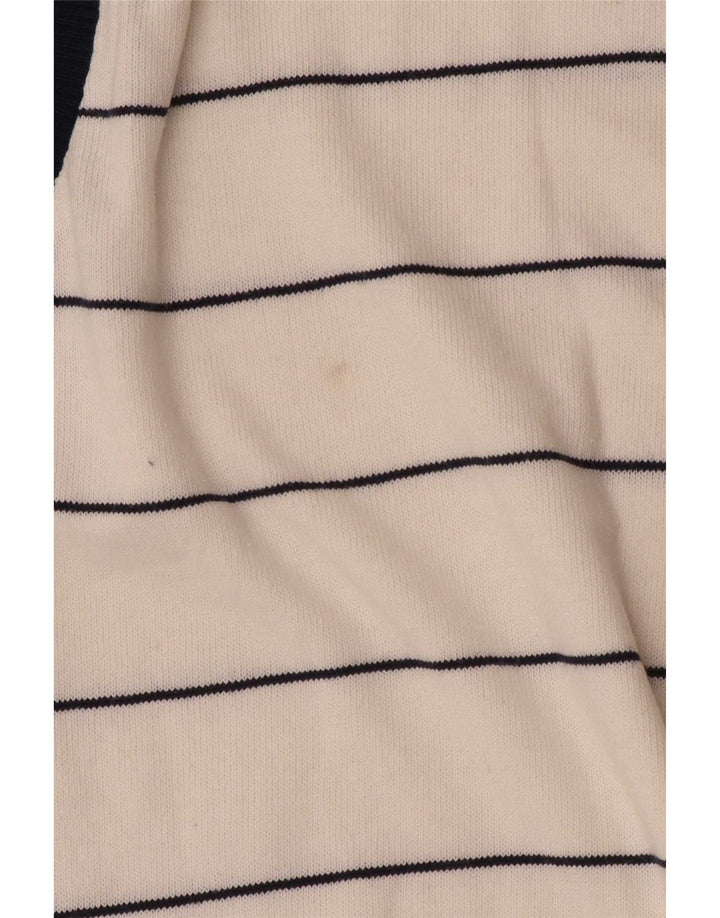 Vintage Herren Weste Tank Top groß weiß gestreift