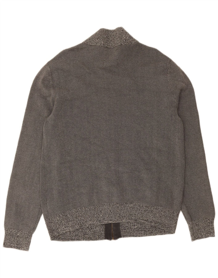 White Stuff Herren-Strickjacke aus mittelgrauer Baumwolle