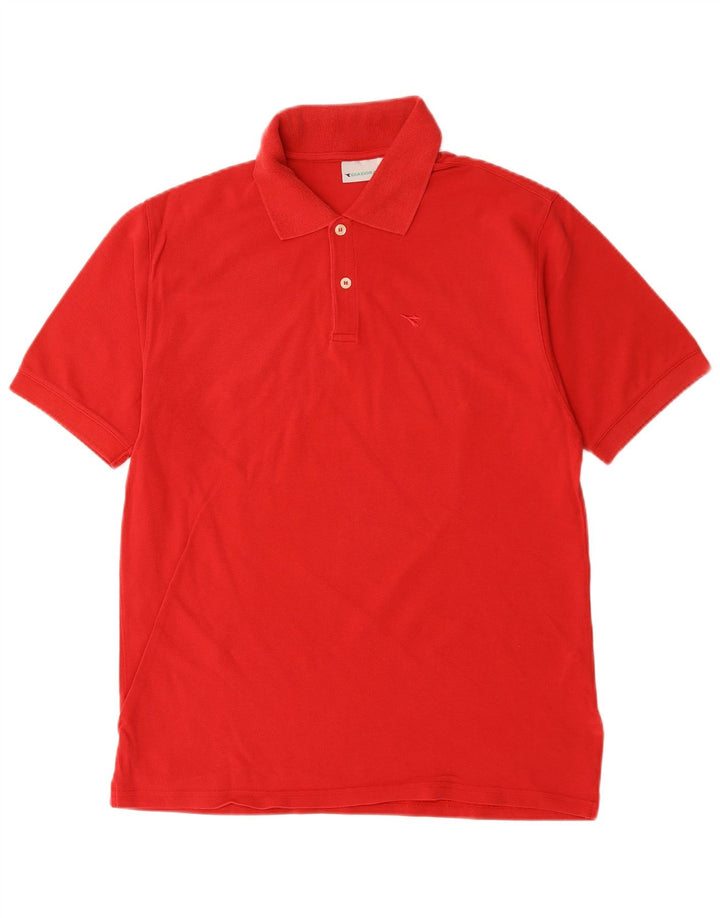 DIADORA Herren-Poloshirt, große rote Baumwolle