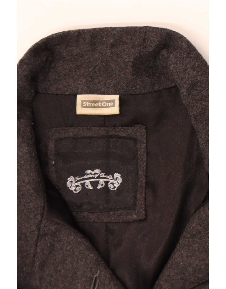 Street One Damen-Kurzarm-Blazer-Jacke, UK 14, große graue Wolle