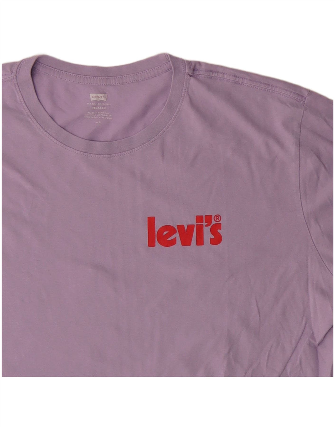 Levi's Herren Relaxed Fit Graphic T-Shirt Top Large Rosa Baumwolle
