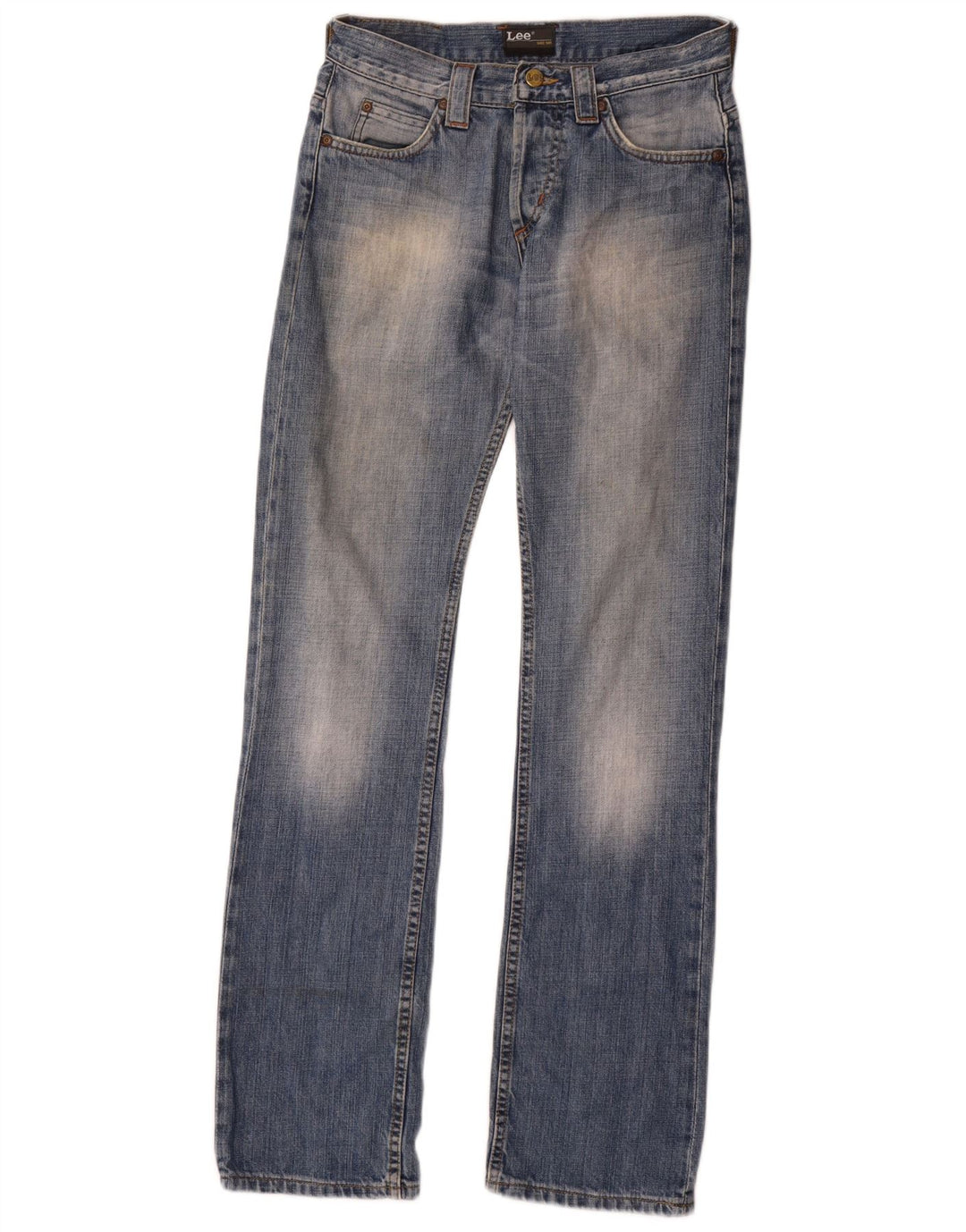 Lee Herren Knox Straight Jeans W29 L34 Blaue Baumwolle