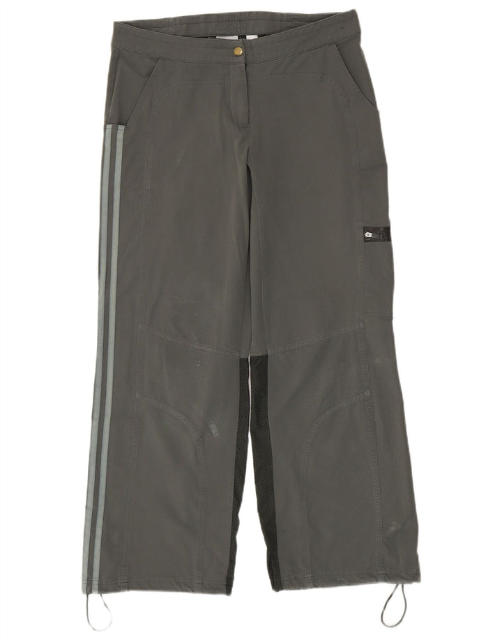 Adidas Damen Cargo-Windbreaker-Hose, UK 12, Mittelgrau, Farbblock