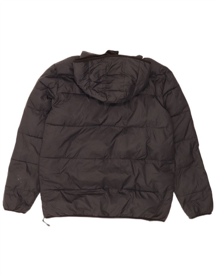 Champion Herren-Anorakjacke mit Kapuze, gepolstert, UK 40, Größe L, Schwarz, Polyamid