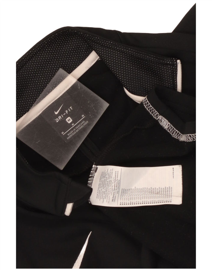 Nike Herren Dri Fit Pullover-Trainingsanzugoberteil mit Reißverschluss, Mittelschwarz, Farbblock