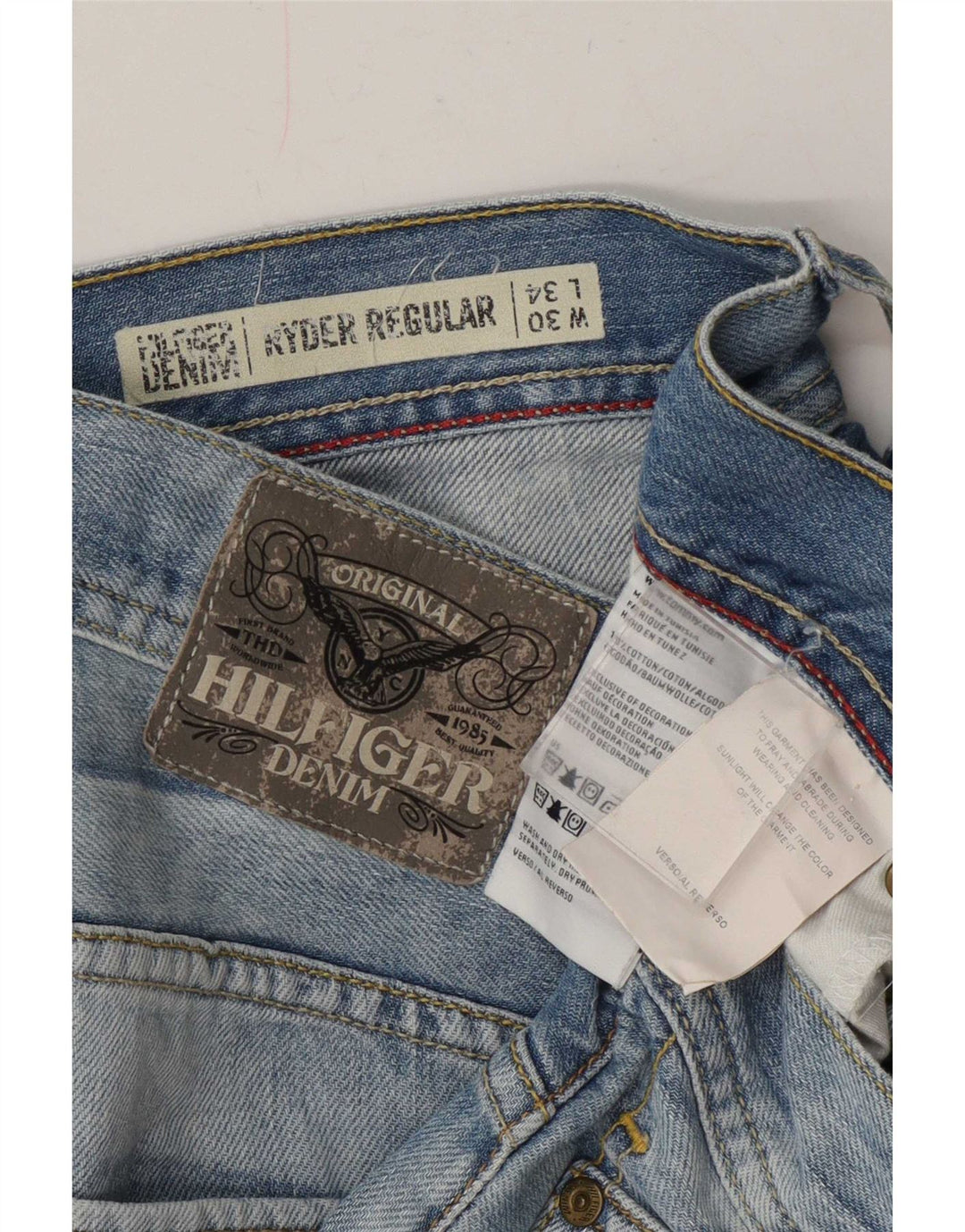 Tommy Hilfiger Damen Ryder Regular Straight Jeans W30 L30 Blaue Baumwolle