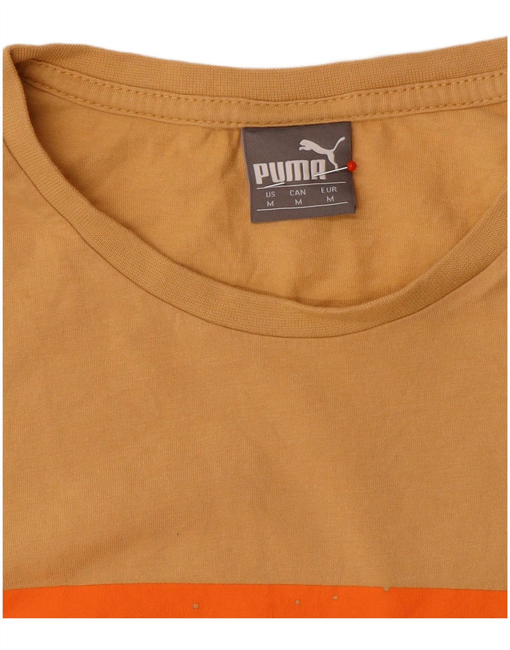 Puma Herren Grafik-T-Shirt-Oberteil Mittelgelb