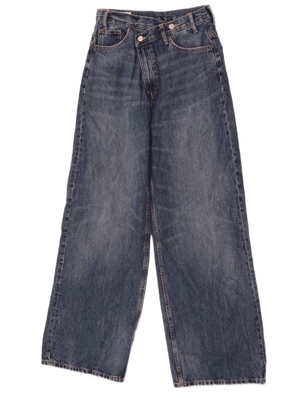 Zara Damen-Jeans mit weitem Bein, EU 36, XS, W26, L32, Blau