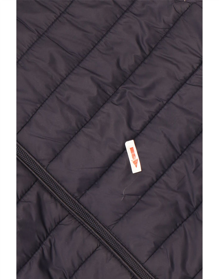 Zara Herren Wattierte Weste UK 40 Large Marineblau Polyester
