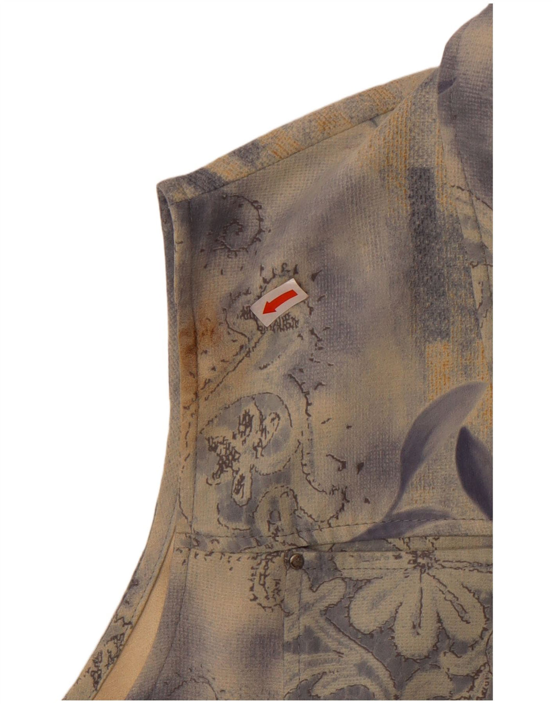 Belle Surprise Damen-Gilet UK 14, großes blaues Blumenmuster aus Polyester