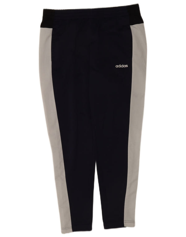 Adidas Damen Leggings UK 14 Medium Marineblau Colourblock Polyester