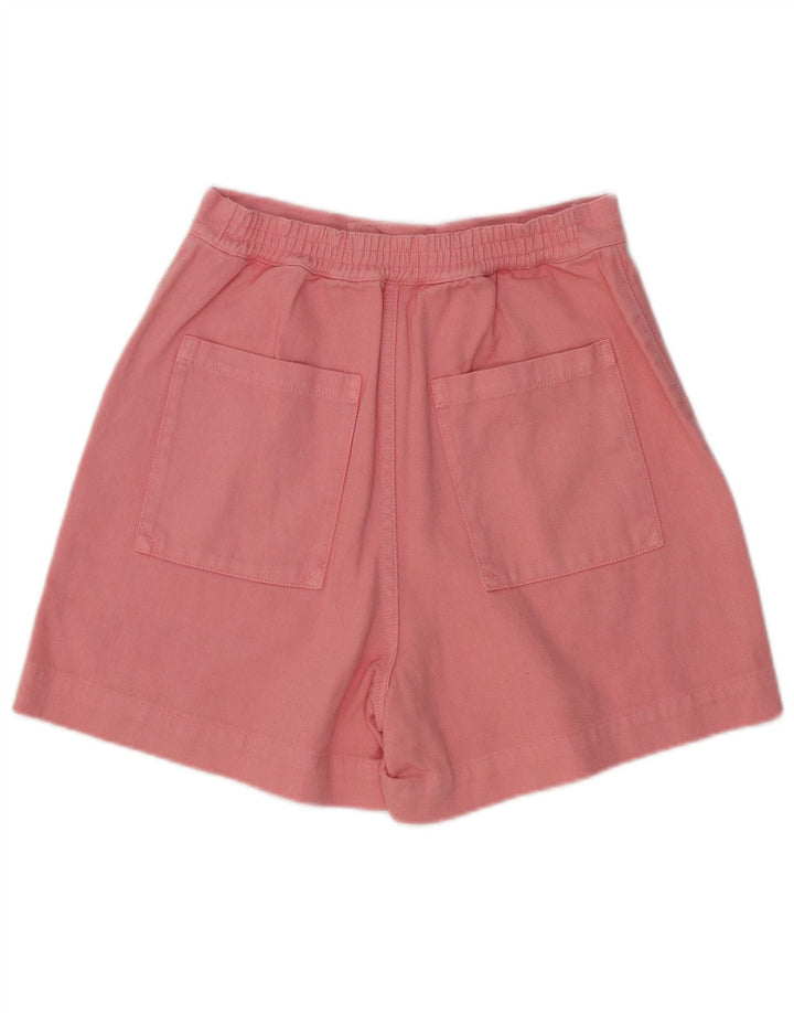 JIGSAW Womens High Waist Casual Shorts UK 8 Small W28  Pink Cotton