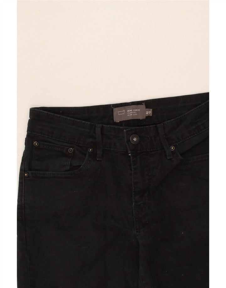 LEVI'S Womens Demi Curve Slim Jeans W27 L30 Black Cotton Vintage Levi's and Second-Hand Levi's from Messina Hembry 