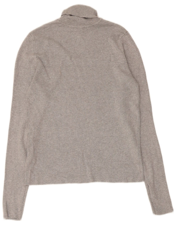 Marks & Spencer Rollkragenpullover für Damen, UK 14, mittelgraue Viskose