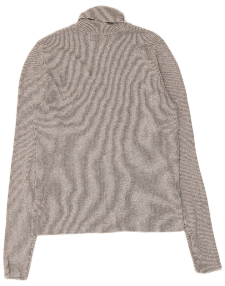 Marks & Spencer Rollkragenpullover für Damen, UK 14, mittelgraue Viskose
