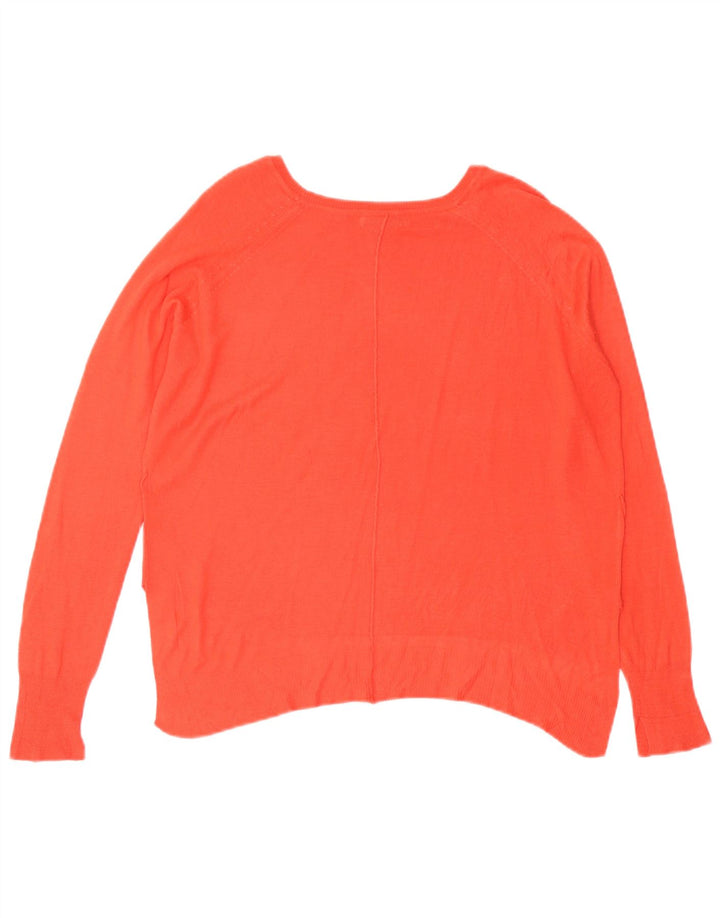 Zara Damen-Pullover, übergroß, U-Boot-Ausschnitt, Gr. 10, Größe S, Orange