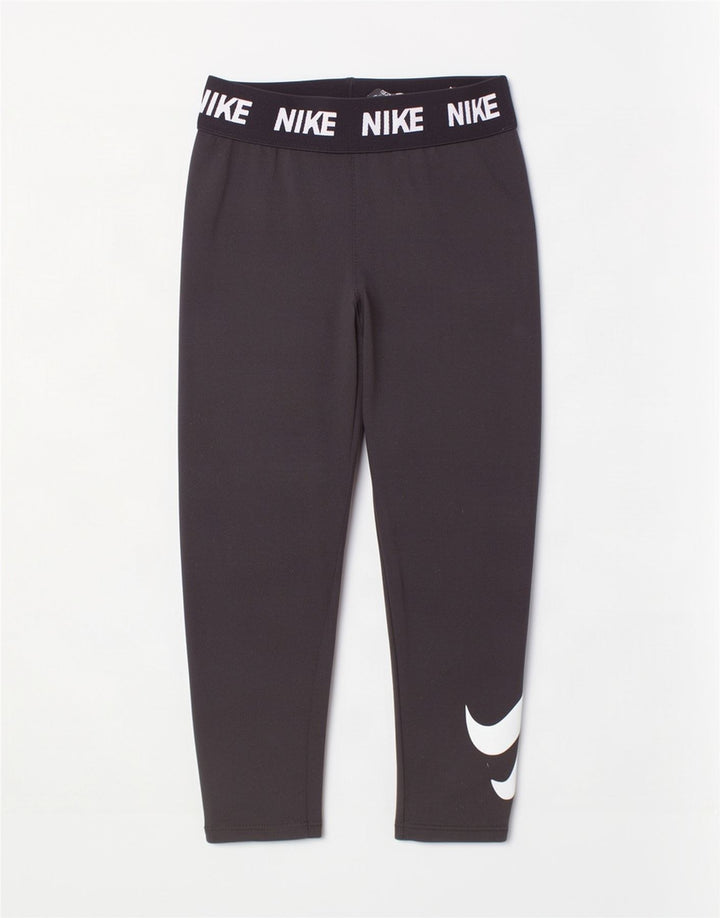 Nike Dri Fit Grafik-Leggings für Mädchen, 4–5 Jahre, Größe S, Schwarz, Polyester
