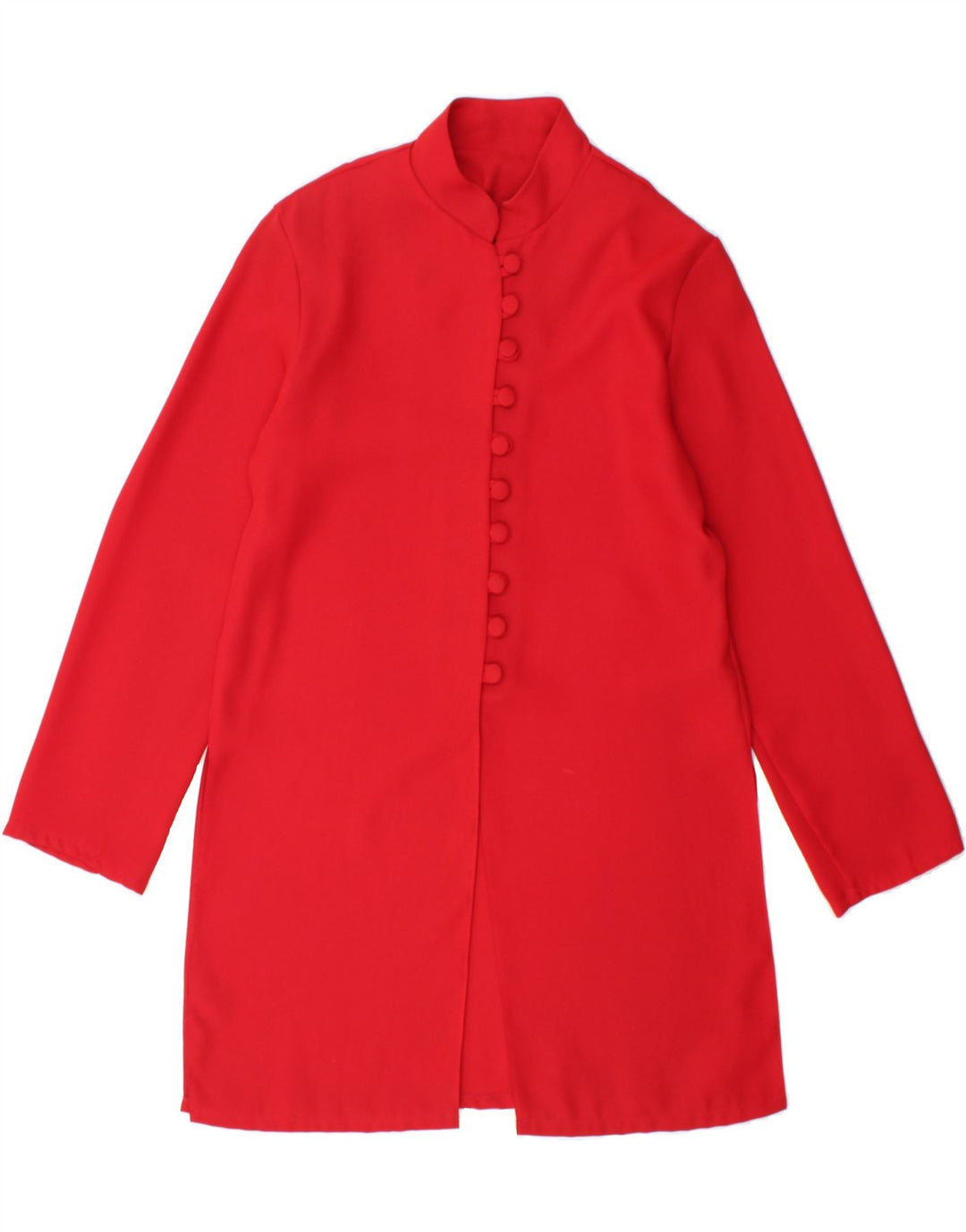 VINTAGE Womens Overcoat UK 14 Medium Red Polyester Vintage Vintage and Second-Hand Vintage from Messina Hembry 