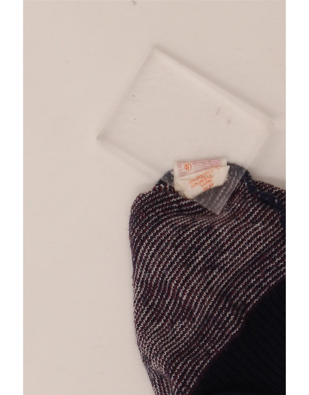 VINTAGE Herren-Pullover mit Rundhalsausschnitt, UK 40, mittleres Burgunderrot, Fair Isle