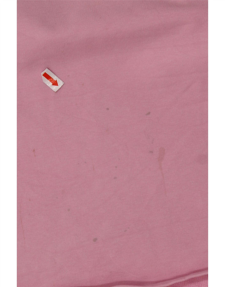 PUMA Damen Grafik T-Shirt Top UK 18 XL Pink Colourblock Baumwolle