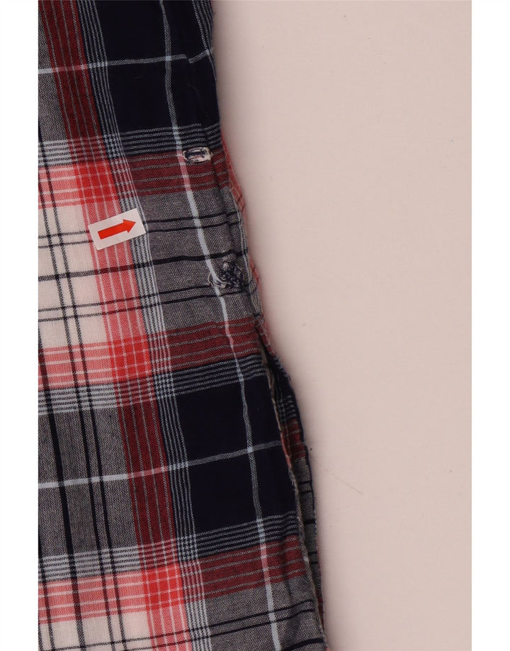 MARKS & SPENCER Womens Oversized Shirt Dress UK 10 Small Navy Blue Plaid