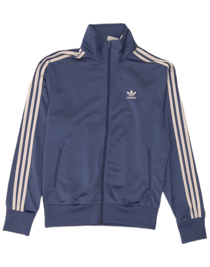 Adidas Herren-Trainingsanzug, Top-Jacke, klein, blau, Polyester